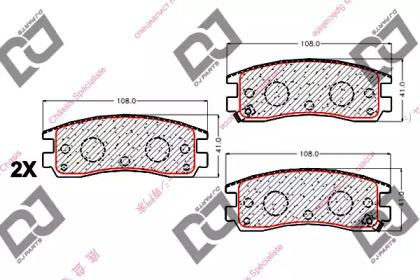 Комплект тормозных колодок DJ PARTS BP2011